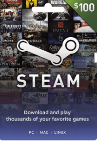 Steam Game Card 100 USD