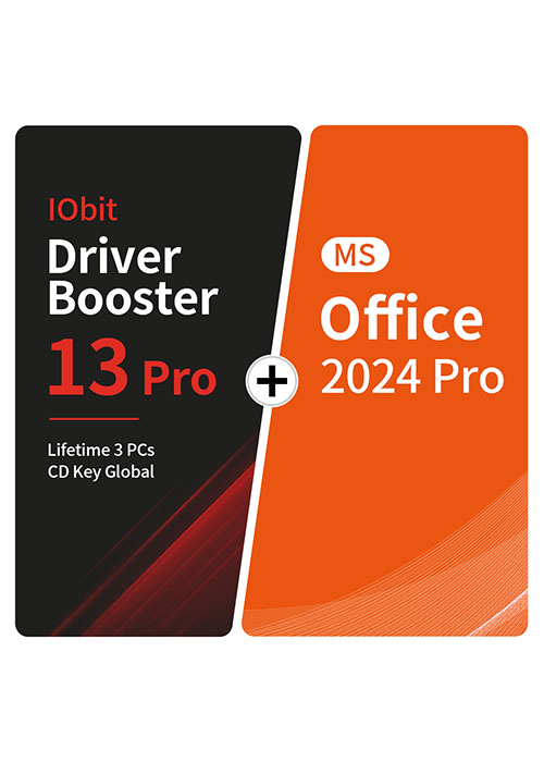 IObit Driver Booster 13 Pro Lifetime 3 PCs CD Key Global+MS Office2024 Pro  Pack